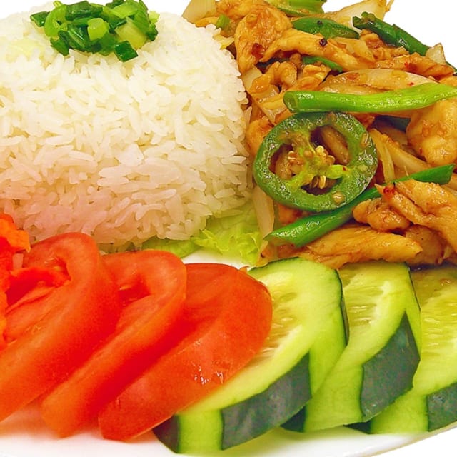 Stir Fried Lemongrass Chicken With Rice #3.