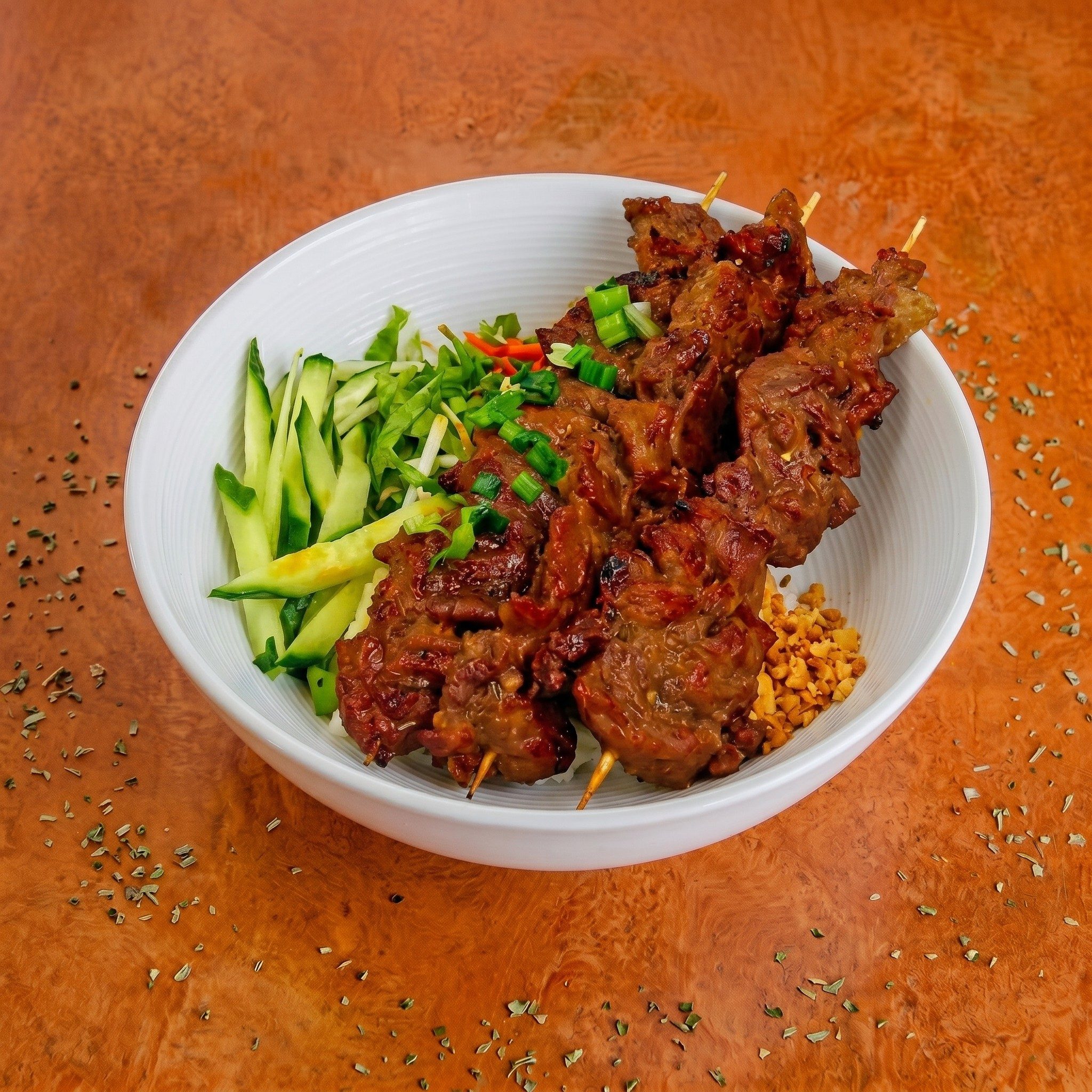 Grilled Pork With Vermicelli Noodles.